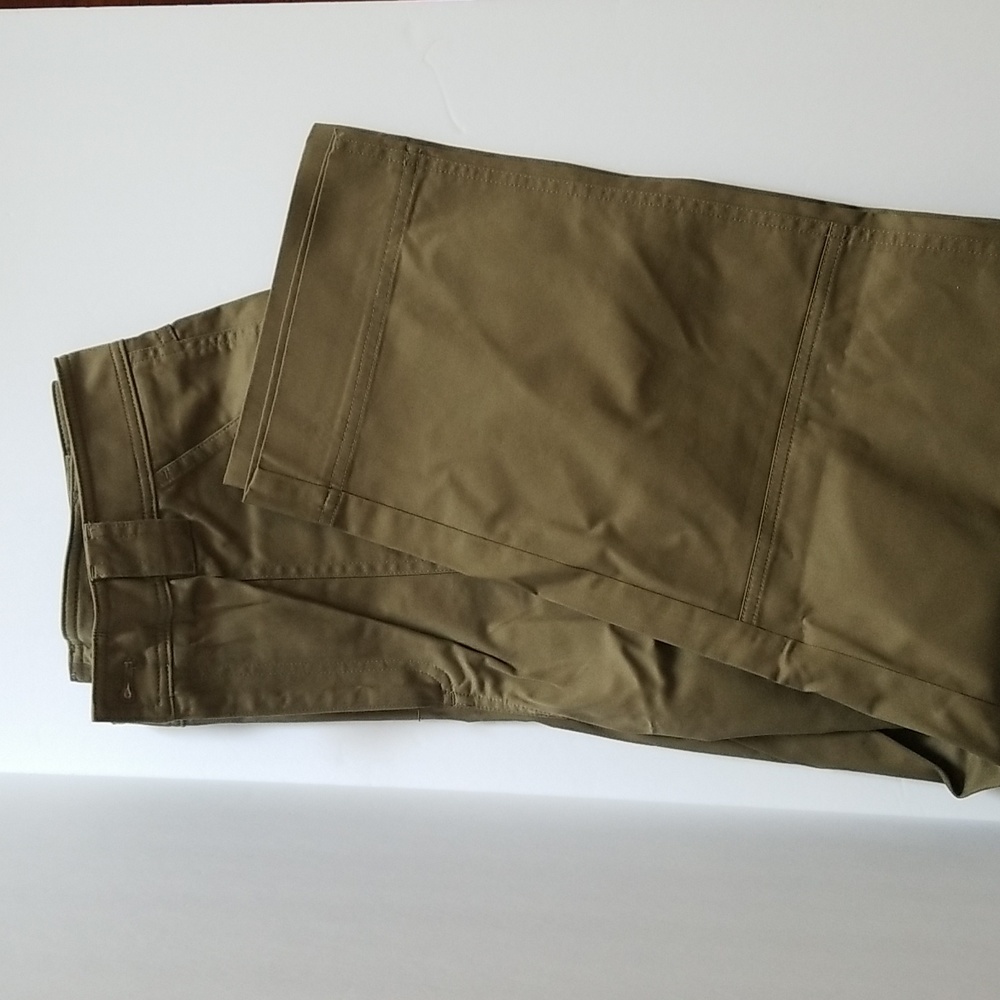 Brooks Brothers High Waist Tapered Leg Chino Pants Size 12 Khaki Olive G… - Picture 8 of 9